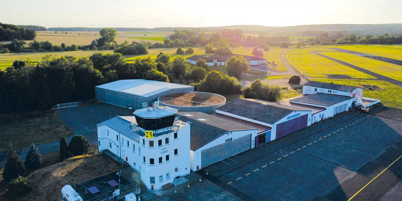 Gelände des Verkehrsflughafen Hassfurt